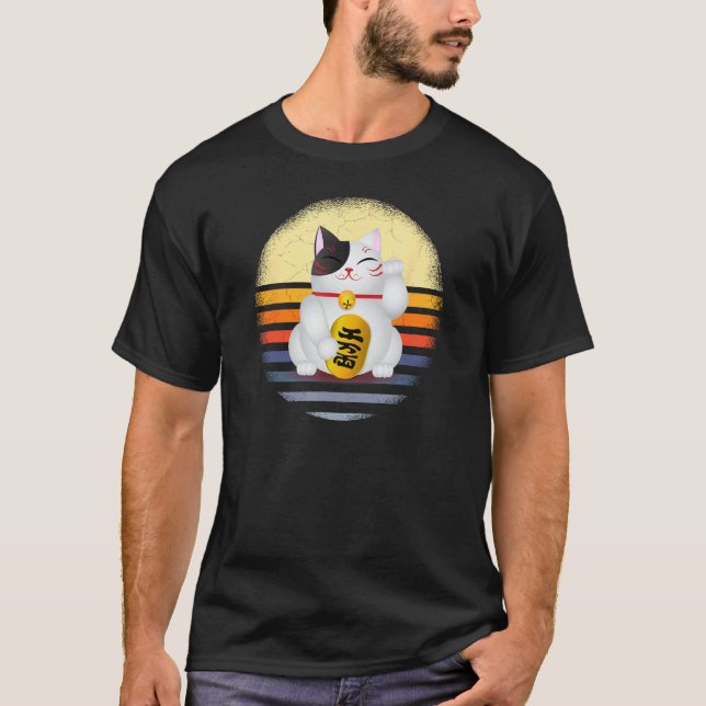 T-shirt Chat Chanceux Maneki Neko Chat du Matin (Devant)