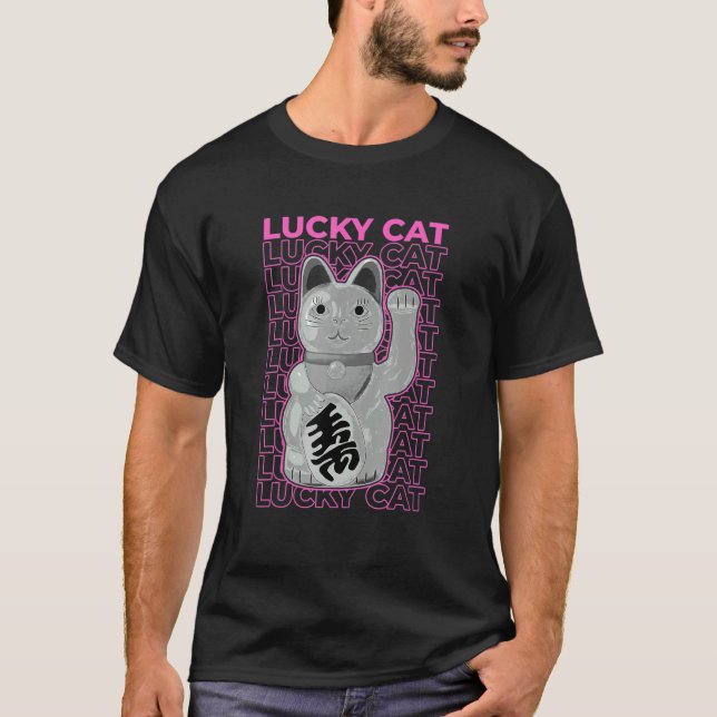 T-shirt Chat Chanceux Pastel Esthétique (Devant)