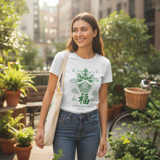 T-shirt Chat chanceux vert Art de la Saint-Patrick