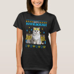 T-shirt Chat Chanukah Juif Laid Hanoukka Sweater Pajama<br><div class="desc">Chat Chanukah Juif Laid Hanoukka Sweater Pajama 1</div>