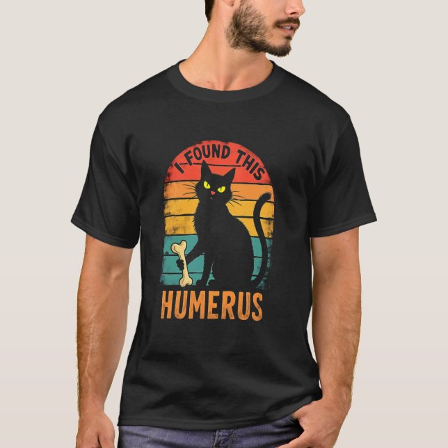 T-shirt Chat Charmant Épouvantail - J'ai Trouvé Cet Huméru (Devant)