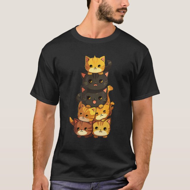 T-shirt Chat Chat Adorable Tas De Chatons (Devant)