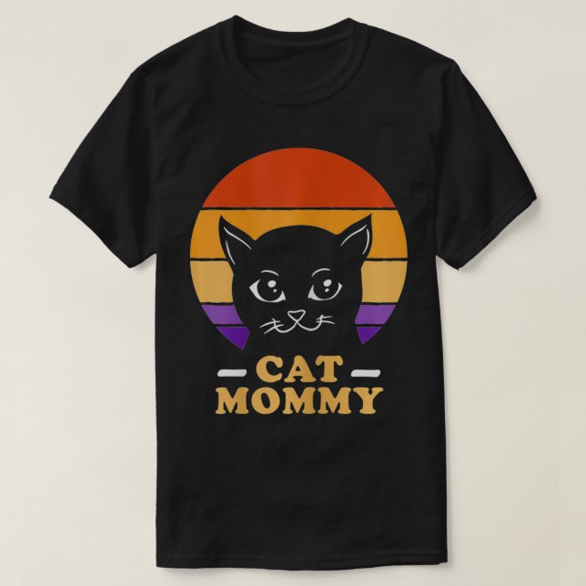 T-shirt Chat chat maman kitty love Design (Design devant)