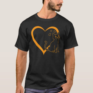T-shirt Chat Chat Mignon Cœur Propriétaire de Chat Chat