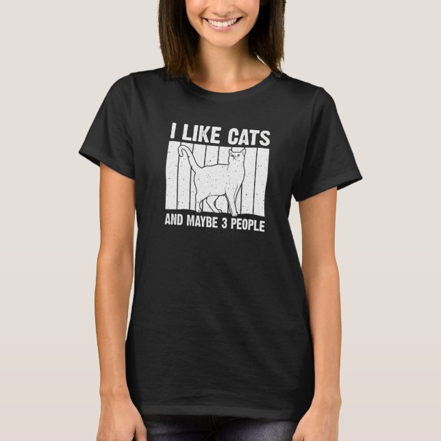 T-shirt Chat Chat Pour Hommes Femmes Animaux Introduire (Devant)