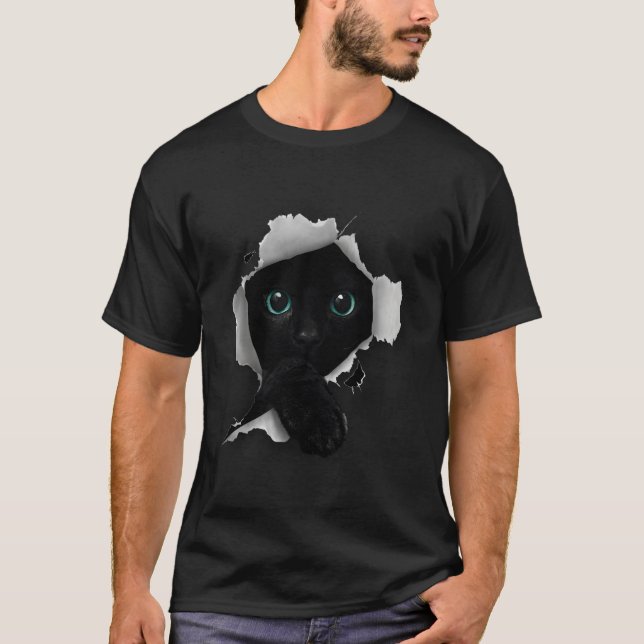 T-shirt Chat Chat Propriétaire Chat Noir Chat Chat Kitten  (Devant)
