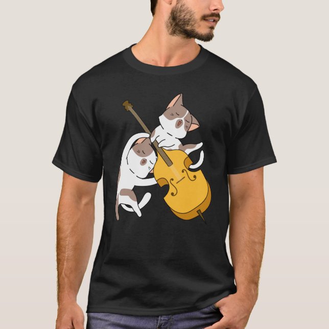 T-shirt Chat Chaton Jouant du Violoncelle Chat  Joueur de  (Devant)