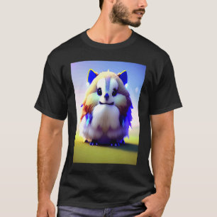 T-shirt Chat Chaton Lapin Extra Doux Blanc Bleu