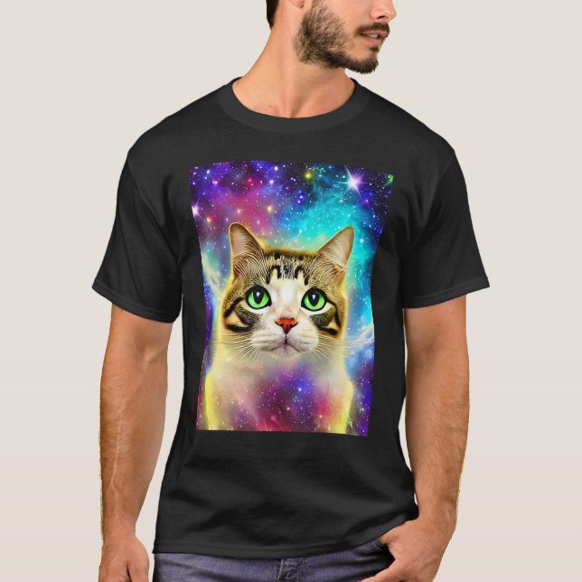 T-shirt Chat Chaton Minou de l'Espace Style Chat 10 (Devant)
