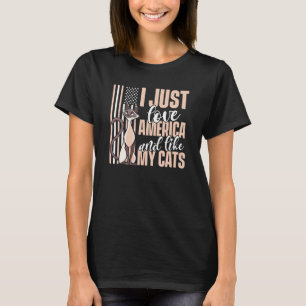 T-shirt Chat Chaton Minou Etats-Unis Amérique
