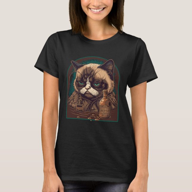 T-shirt chat chatons chat en colère (Devant)