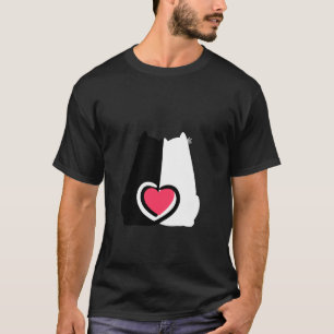 T-shirt Chat Chats Animaux Familiers Animal Cœur Saint-Val