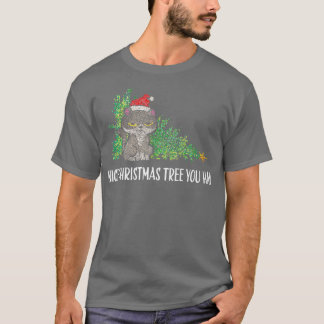 T-shirt Chat Chats Arbre de Noël Arbre de Noël Arbre de No
