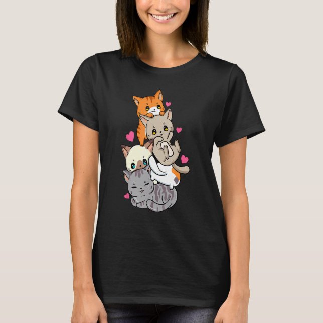T-shirt Chat Chats Mignon Chat   Neko Cadeau (Devant)
