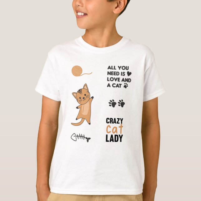 T-shirt Chat Chats Noirs Sticker Set Sayings Paws (Devant)