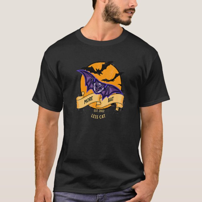 T-shirt Chat Chauve-souris Halloween  1 (Devant)
