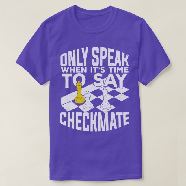 T-shirt Chat Checkmate Jeu Joueur Cadeau (Design devant)