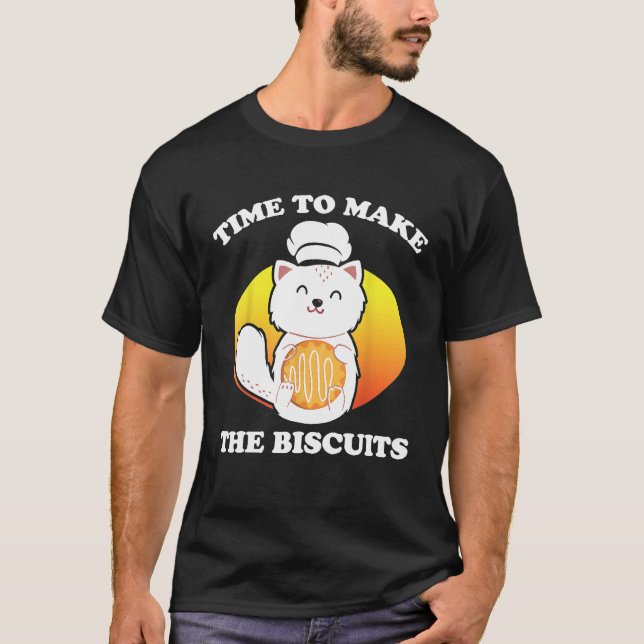 T-shirt Chat Chef   Moment De Faire Des Biscuits  7 (Devant)