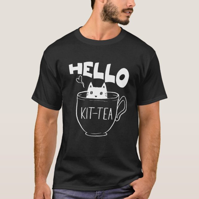 T-shirt Chat Chéri Thé Hello Kit  Chaton Mignon (Devant)