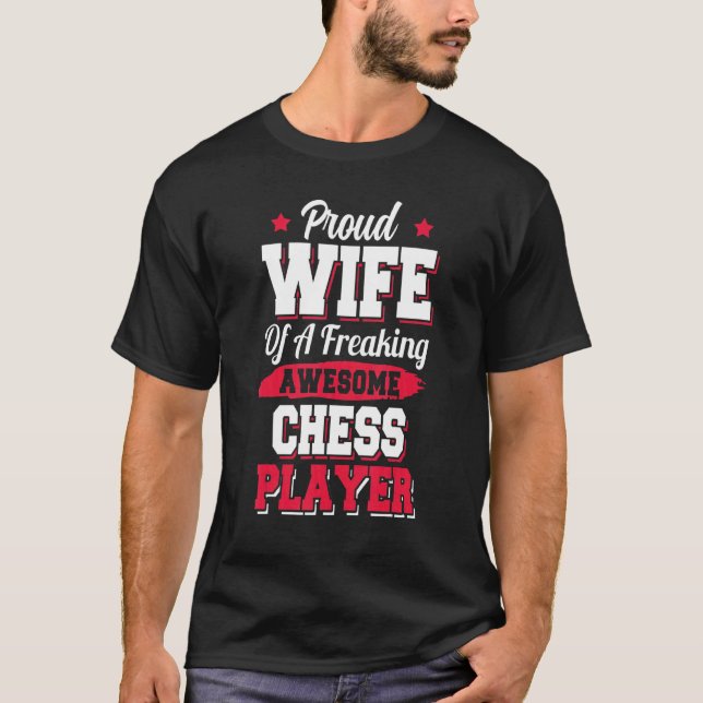 T-shirt Chat Chessman Gambit Joueur Épouse 1 (Devant)