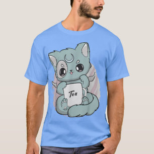 T-shirt Chat Chibi Avec Anime De Tasse De Thé Neko Angelco