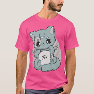 T-shirt Chat Chibi Avec Anime De Tasse De Thé Neko Angelco