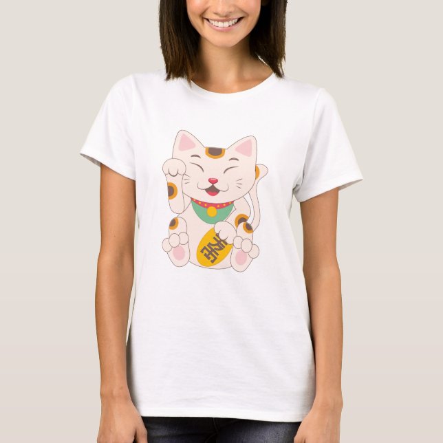 T-shirt Chat chinois Lucky Charme (Devant)