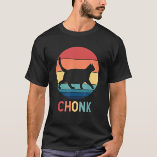 T-shirt Chat chonk mème drôle de chat gras, mème de chat c