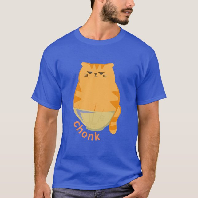 T-shirt Chat Chonk Orange (Devant)