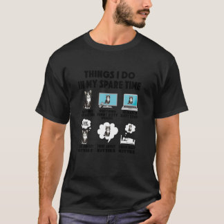 T-shirt chat choses faire temps libre chats kitten animal
