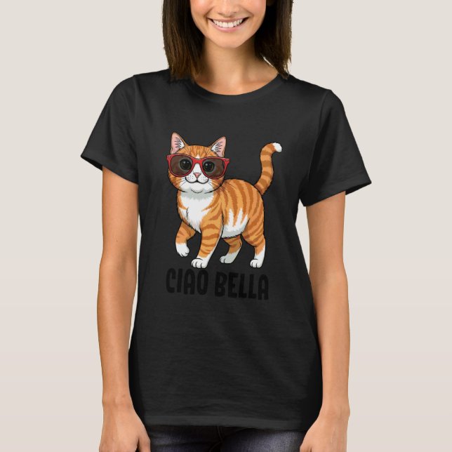 T-shirt Chat Ciao Bella (Devant)