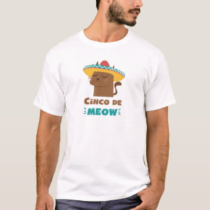 T-shirt Chat Cinco drôle De Mayo de Cinco De Meow Sombrer