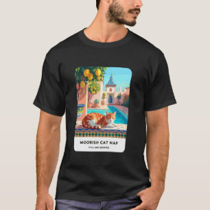 T-shirt Chat Citron Cour Poool Marocaine Détente Calme