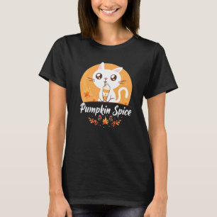 T-shirt Chat Citrouille épice mignonne Son Automne Yall C