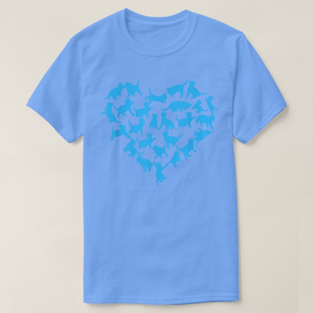 T-shirt Chat Coeur Chat Papa Chat Maman  (Design devant)