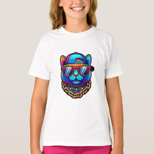 T-shirt Chat coloré
