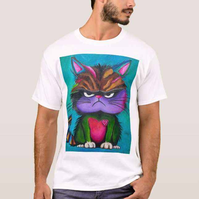 T-shirt Chat coloré (Devant)