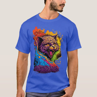 T-shirt Chat coloré