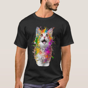 T-shirt Chat coloré 2