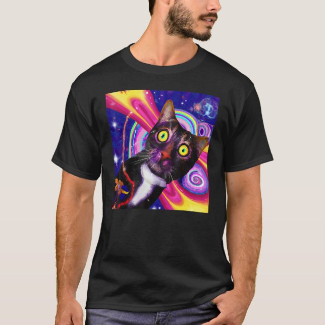 T-shirt Chat coloré chaton adorable (Devant)