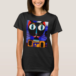T-shirt Chat coloré chaton mignon minou chat miaou