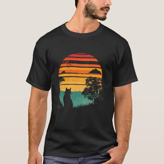 T-shirt Chat coloré d'été (Devant)