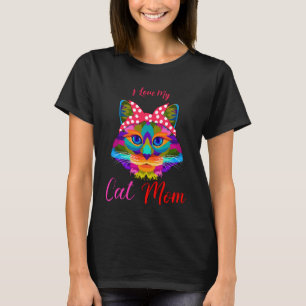 T-shirt Chat coloré Maman Cute Kitten Chat Cadeau