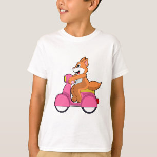 T-shirt Chat comme Biker avec Scooter.PNG