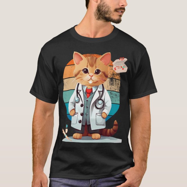 T-shirt Chat Comme Docteur (Devant)
