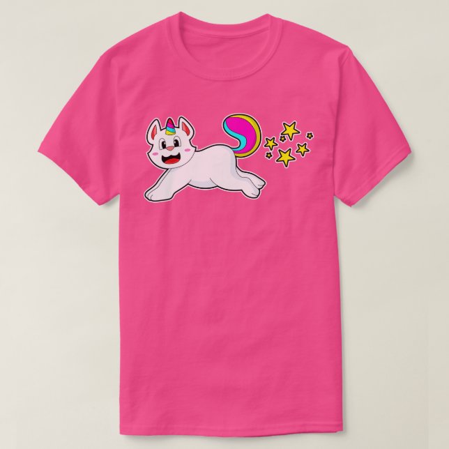 T-shirt Chat comme Licorne (Design devant)