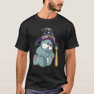 T-shirt Chat comme un magicien avec une baguette magique e