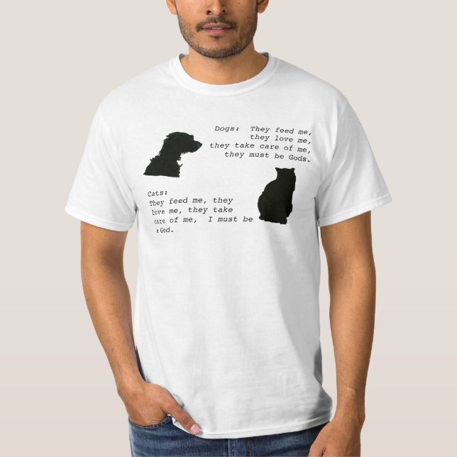 T-shirt Chat contre le chien (Devant)