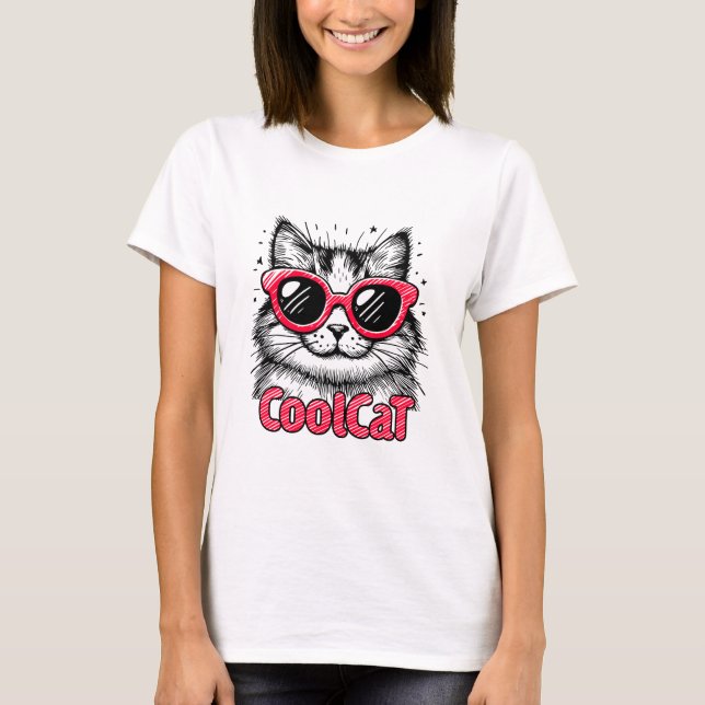 T-shirt Chat Cool 1 (Devant)