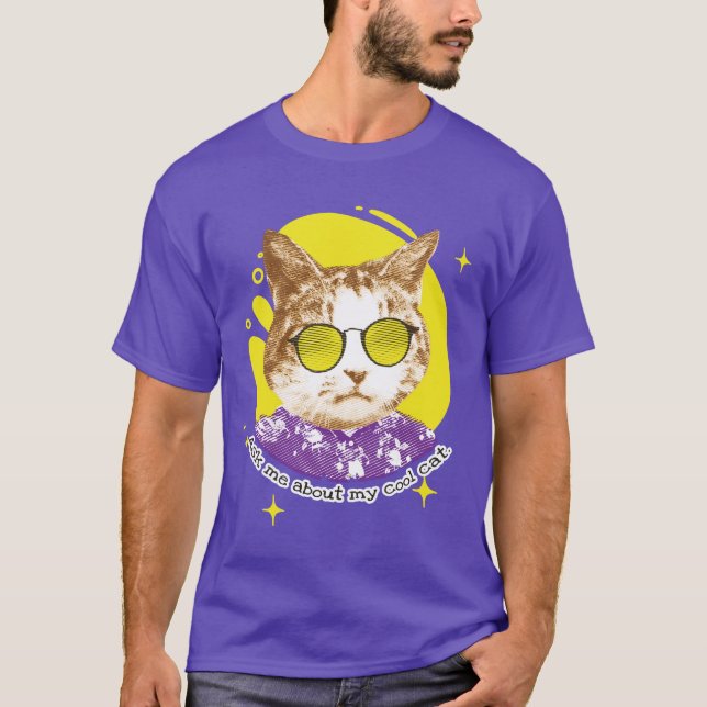 T-shirt Chat Cool amusant dans les lunettes de soleil (Devant)